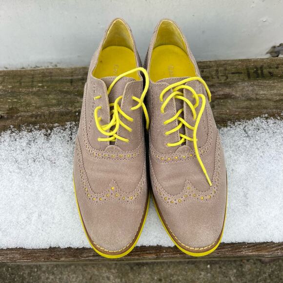 Cole Haan Lunargrand Alisa Wing Tip Oxford Shoes 8 1/2 B - Picture 2 of 7